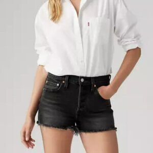 Levi's 501 Original oLunar Black Buttonfly Shorts